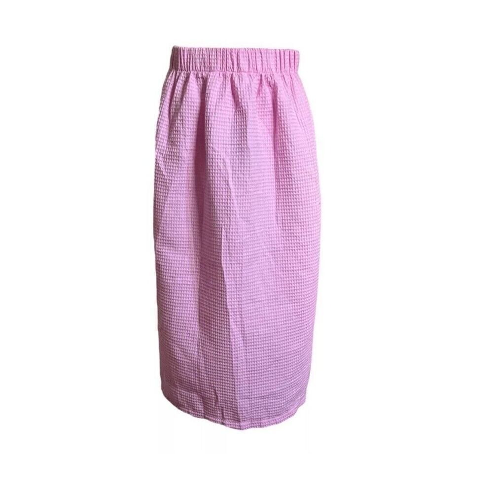 Turquaz Linen Pink Wrap Skirt Plus Size Women’s Waffle Knit US Size XXL NWT